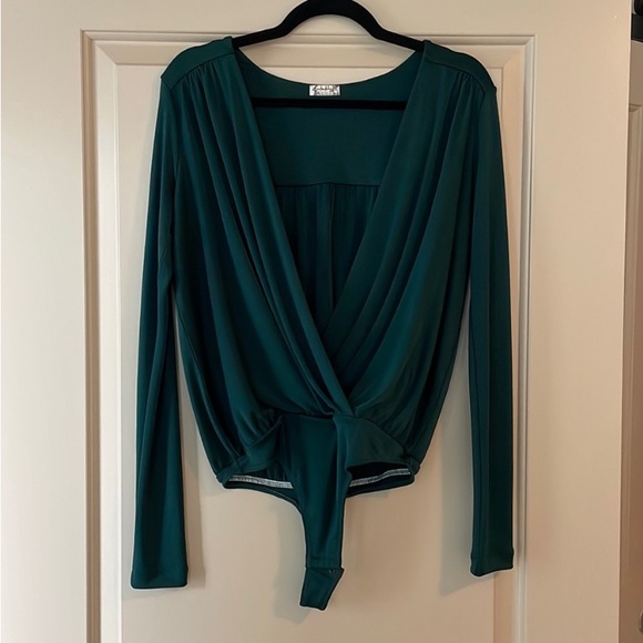 NWOT Free People Turnt bodysuit green L - Picture 5 of 6